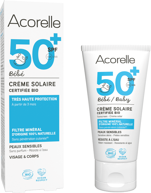ACORELLE Sun Sonnencreme Baby ohne Duft, hypoallergen LSF50+, 50ml