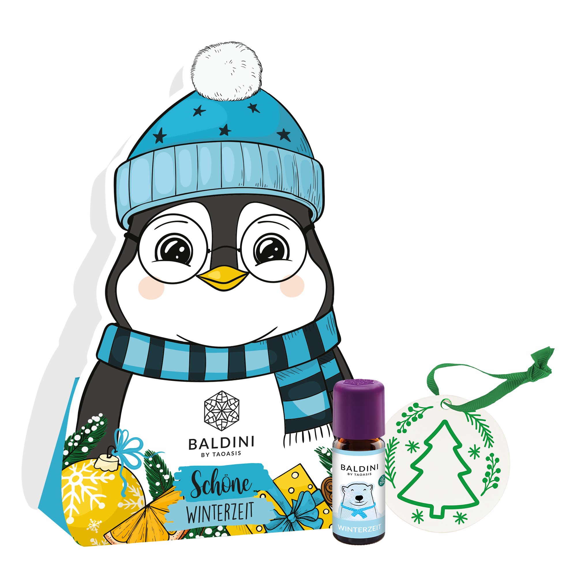 Pinguin Set Winterzeit Blau (Saison)**