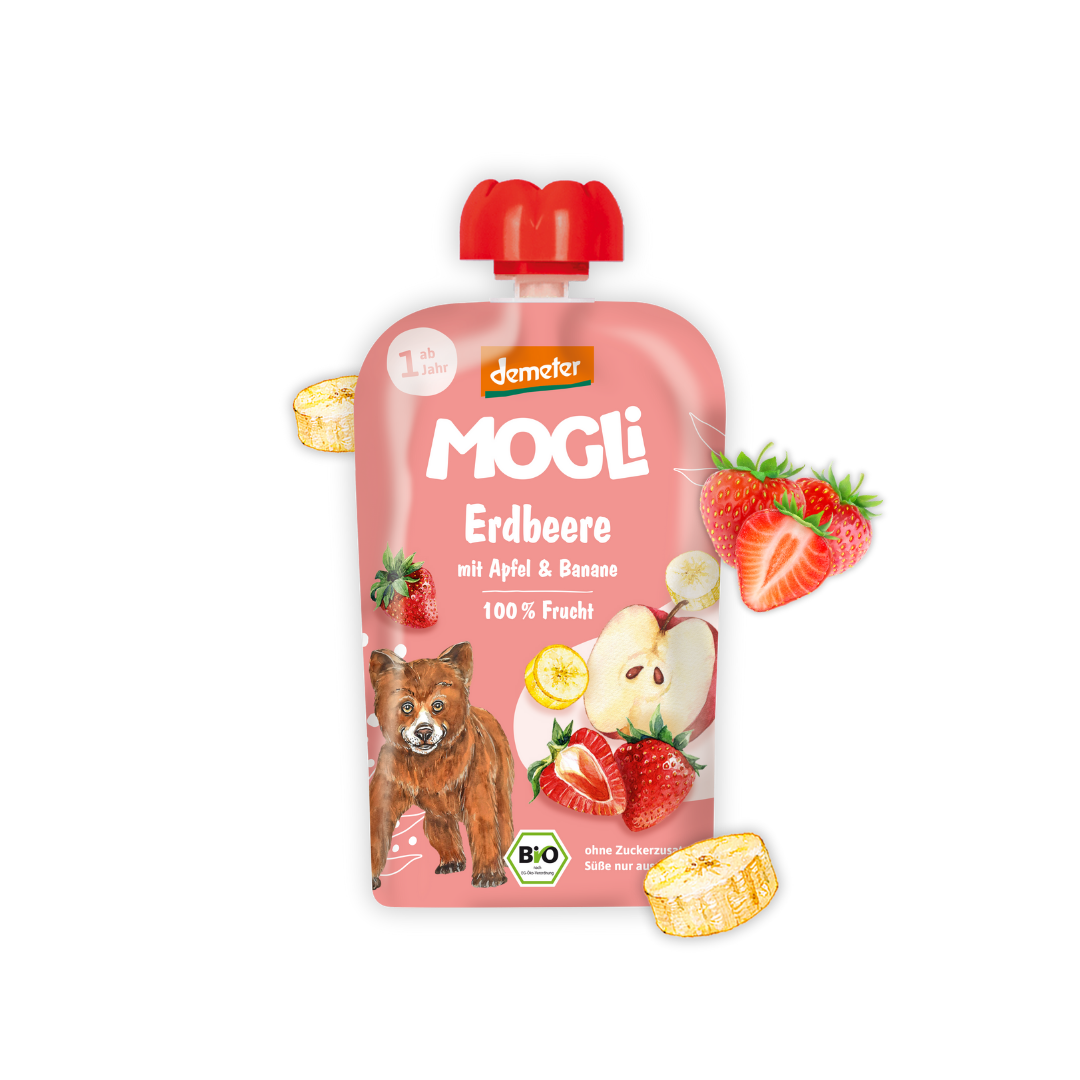 Organic Strawberry Squeezable Pouch 100g VEGAN