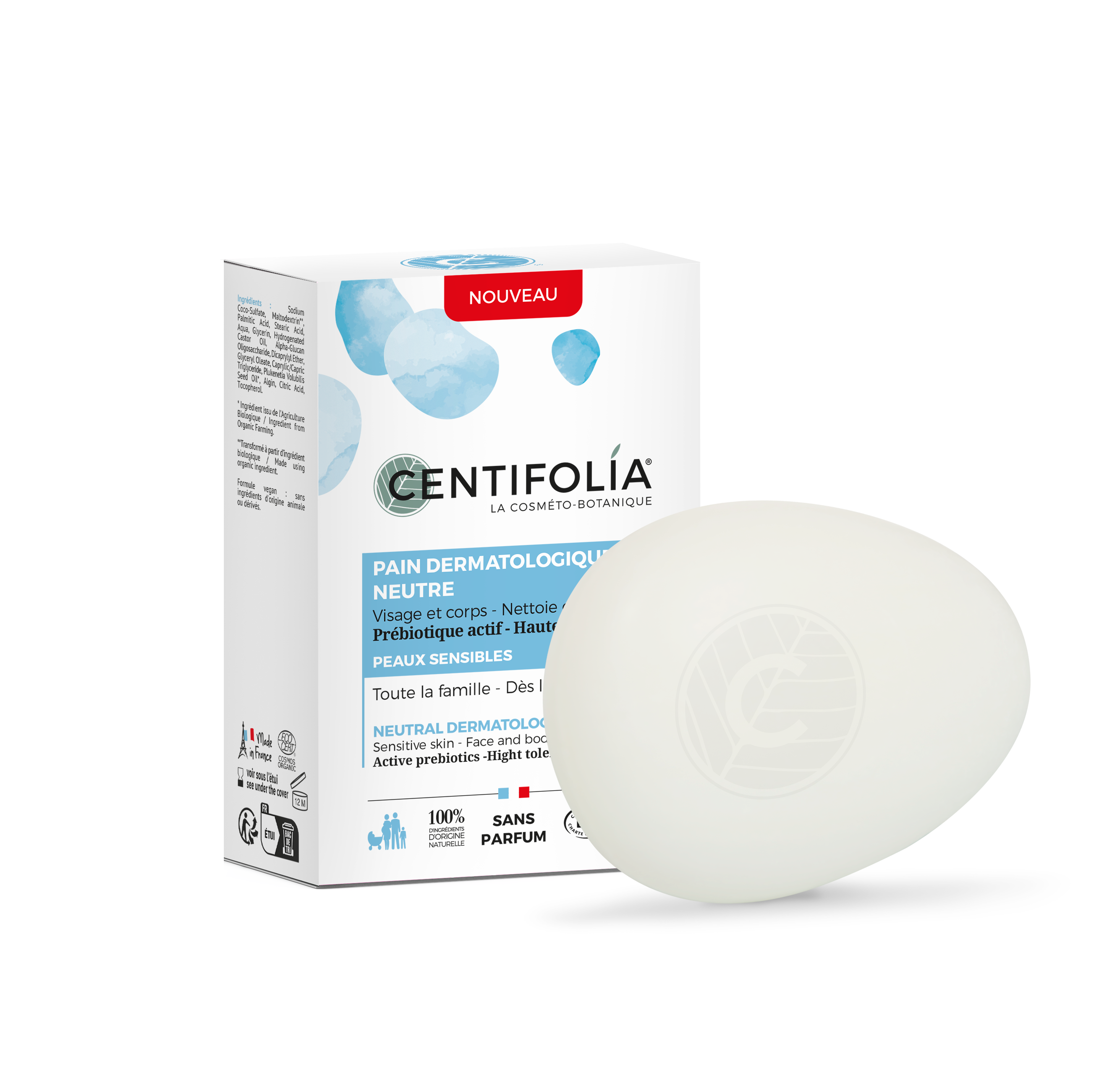 Neutral preb. dermatological soap bar 85g