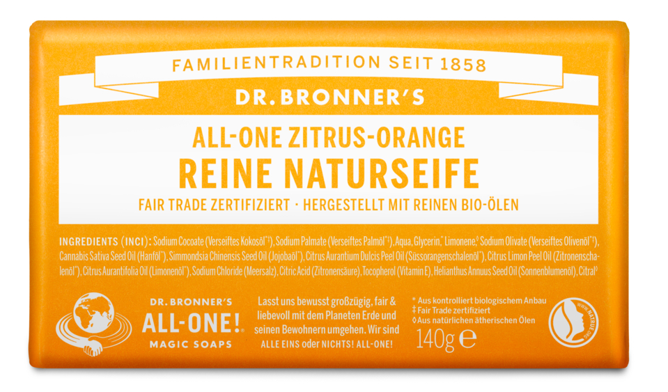ZitrusOrange140g Seifenstück BR