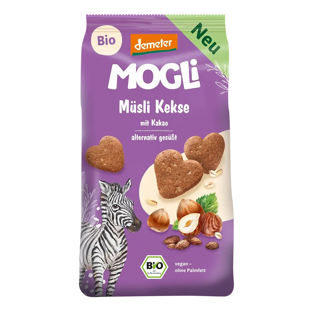 Organic muesli cocoa cookies 125g VEGAN