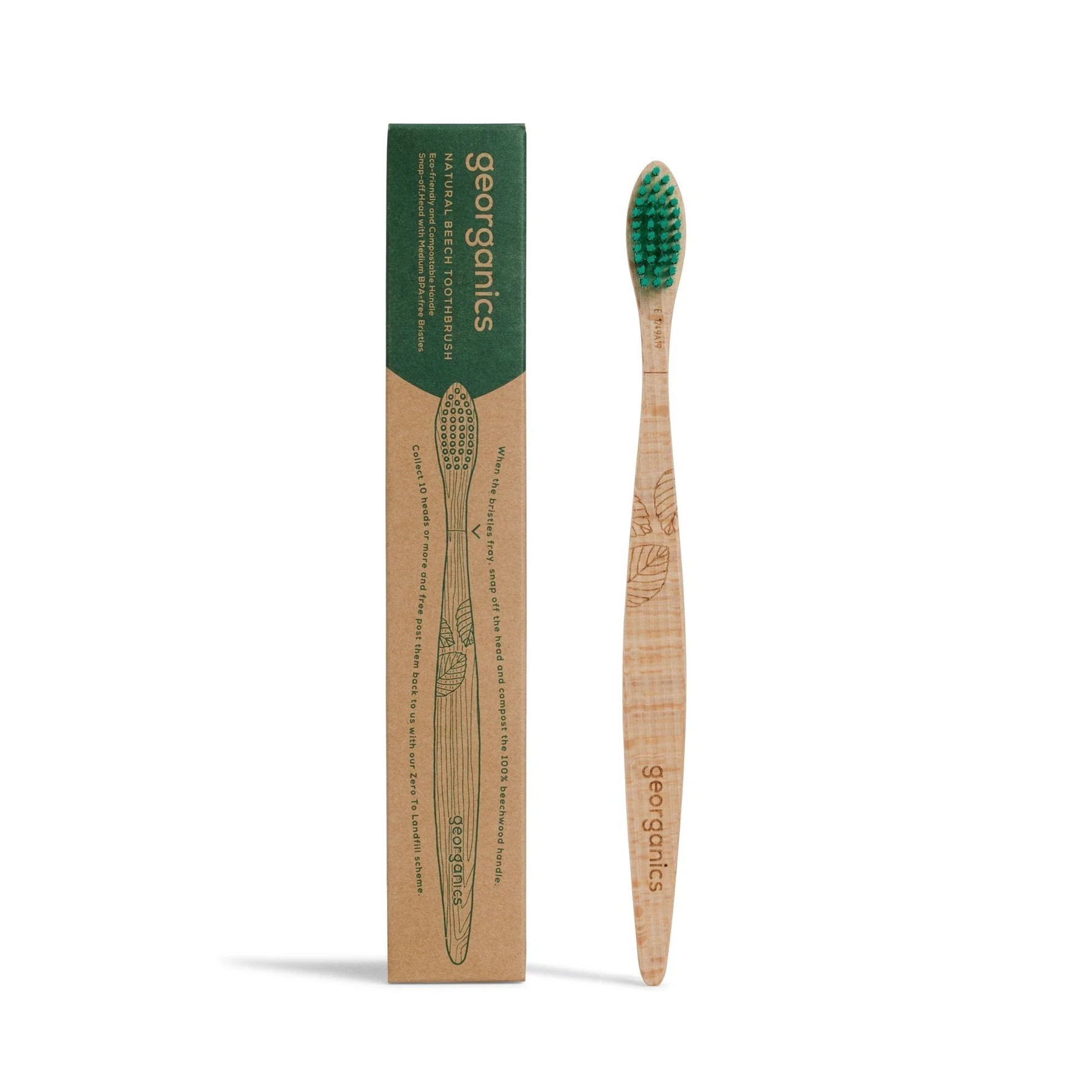 GEORGANICS toothbrush beechwood medium