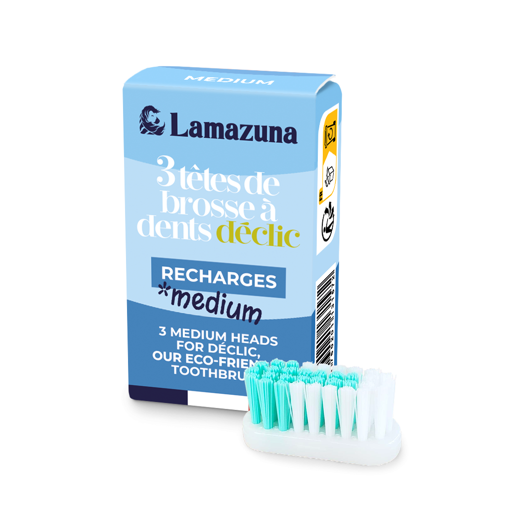 LAMAZUNA Zahnbürstenköpfe Set - Medium 3Stk.