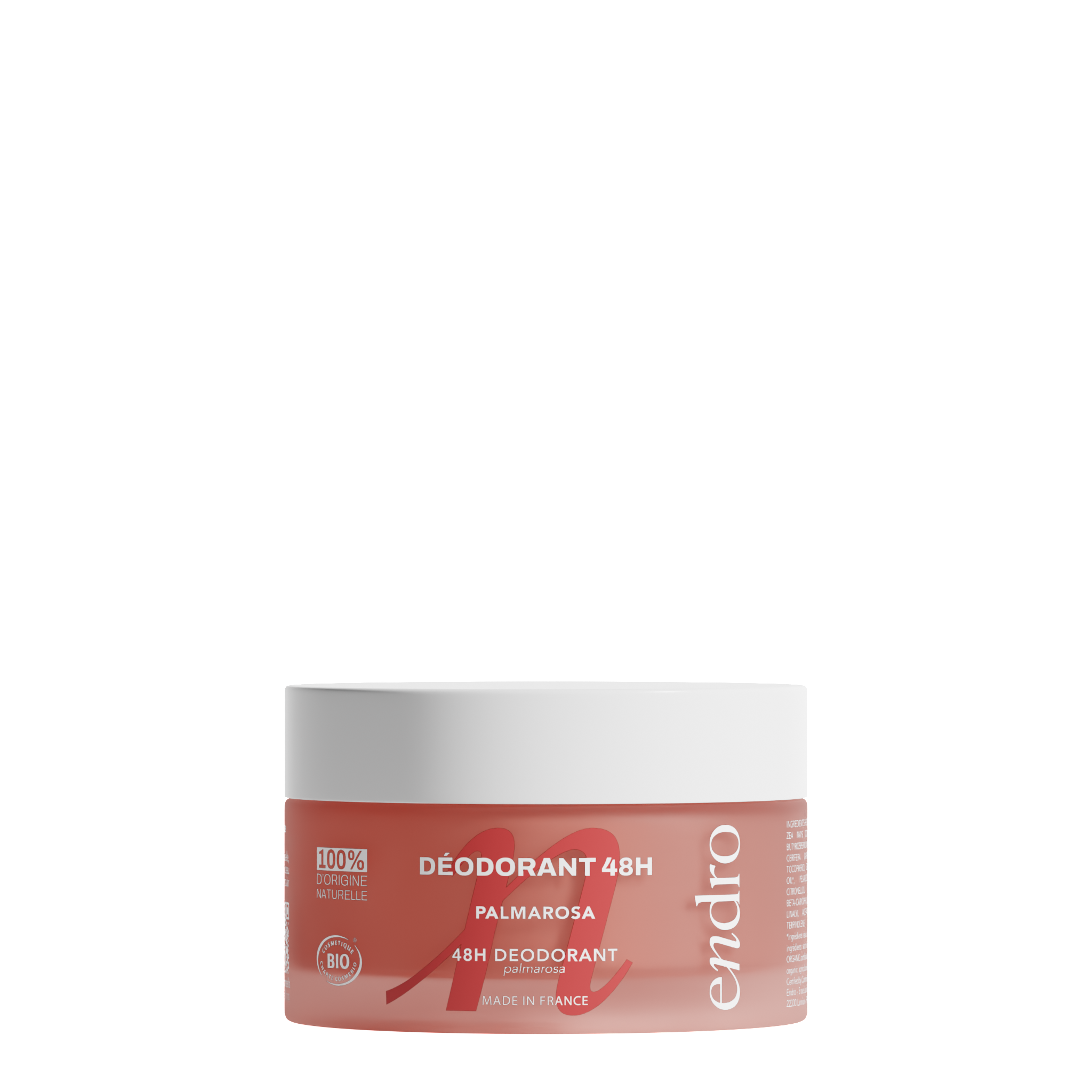 ENDRO Deodorant Cream Palmarosa with Wooden Spatula, 50ml