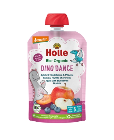 Dino Dance - Pouchy Apple Blueberry Plum, 100g NEW