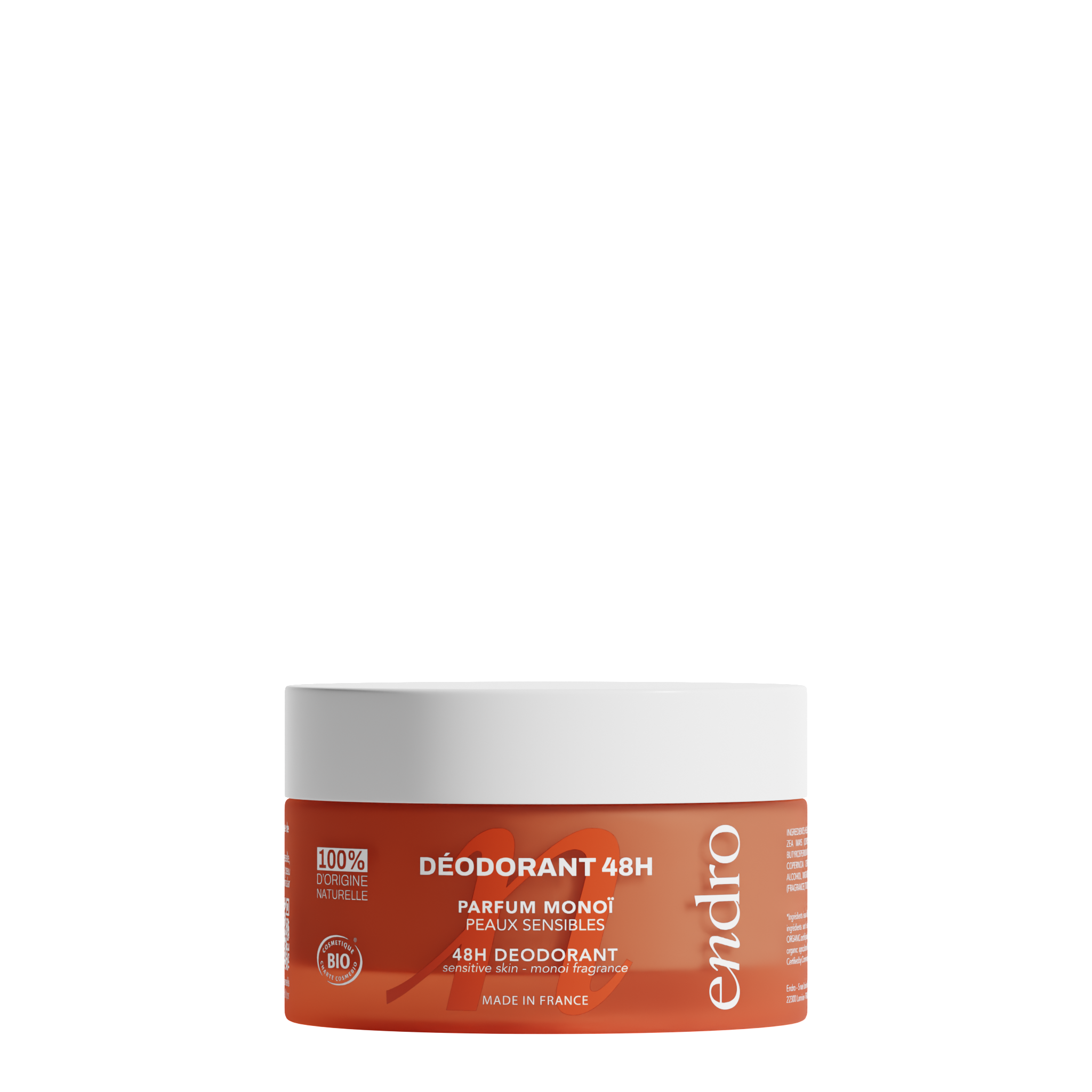 ENDRO Deodorant Cream Sensitive Skin - Monoï, with wooden spatula 50ml