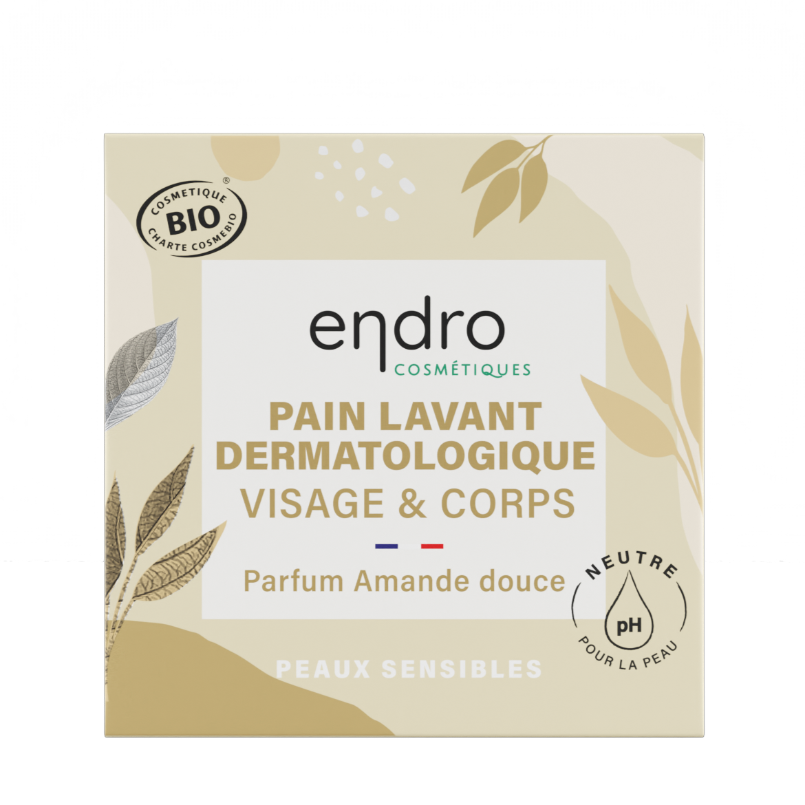 ENDRO Dermatological Wash Care for Face and Body, with Sweet Almond Fragrance, pH Neutral 85ml