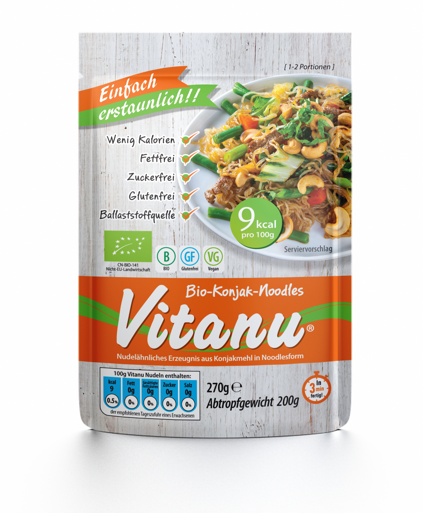 Vitanu Organic Konjac Noodles 270g