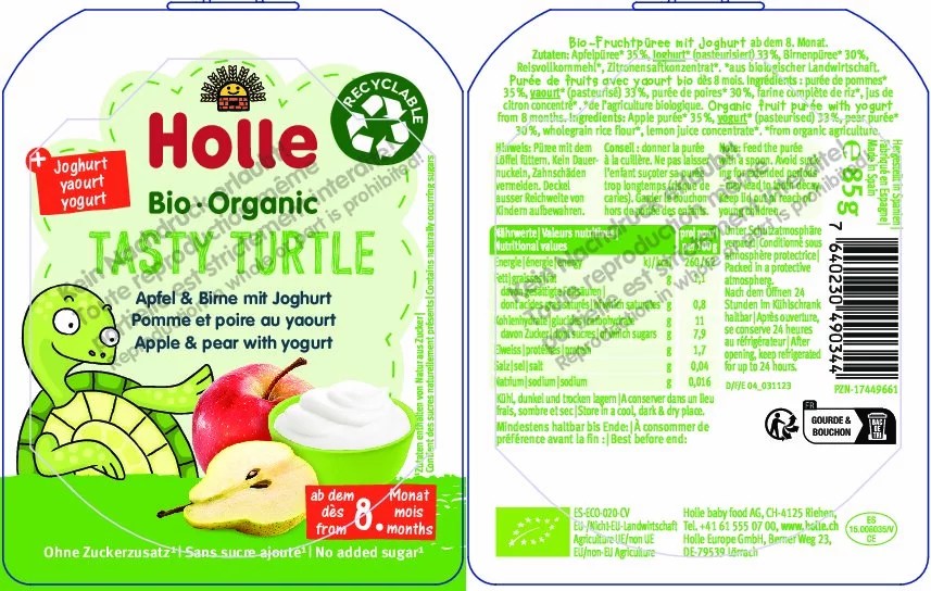 Tasty Turtle Apple & Pear with Yogurt 85g