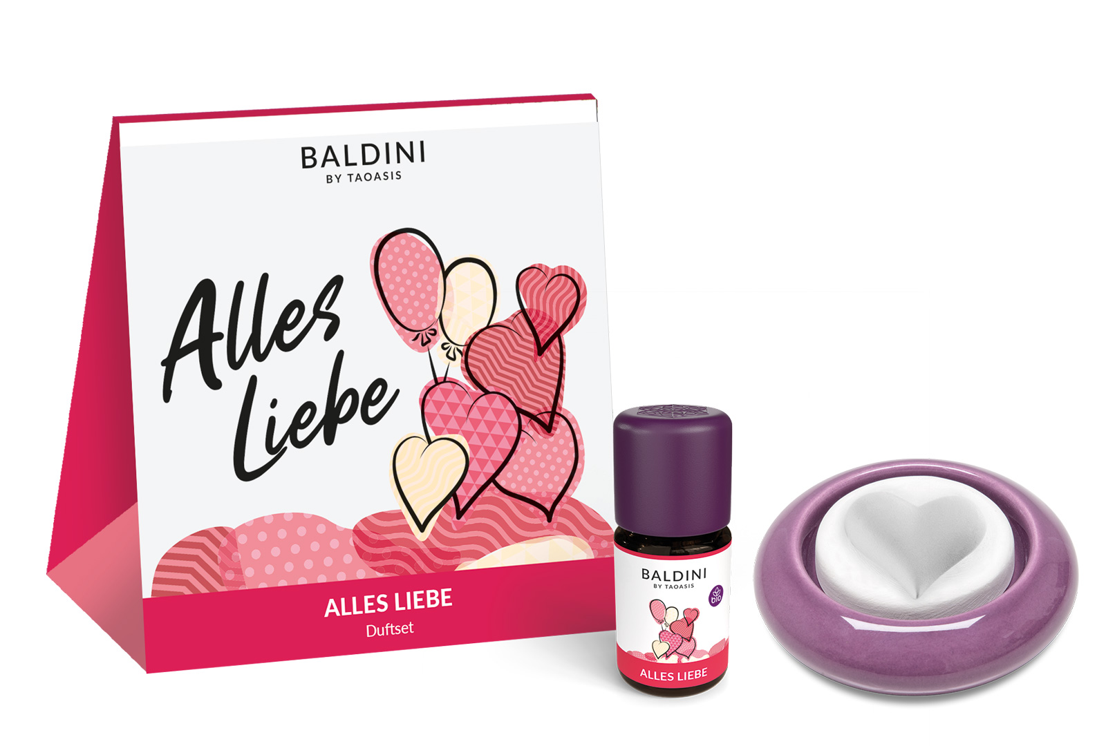 Alles Liebe Duftset mit Herz-Duftstein 5 ml