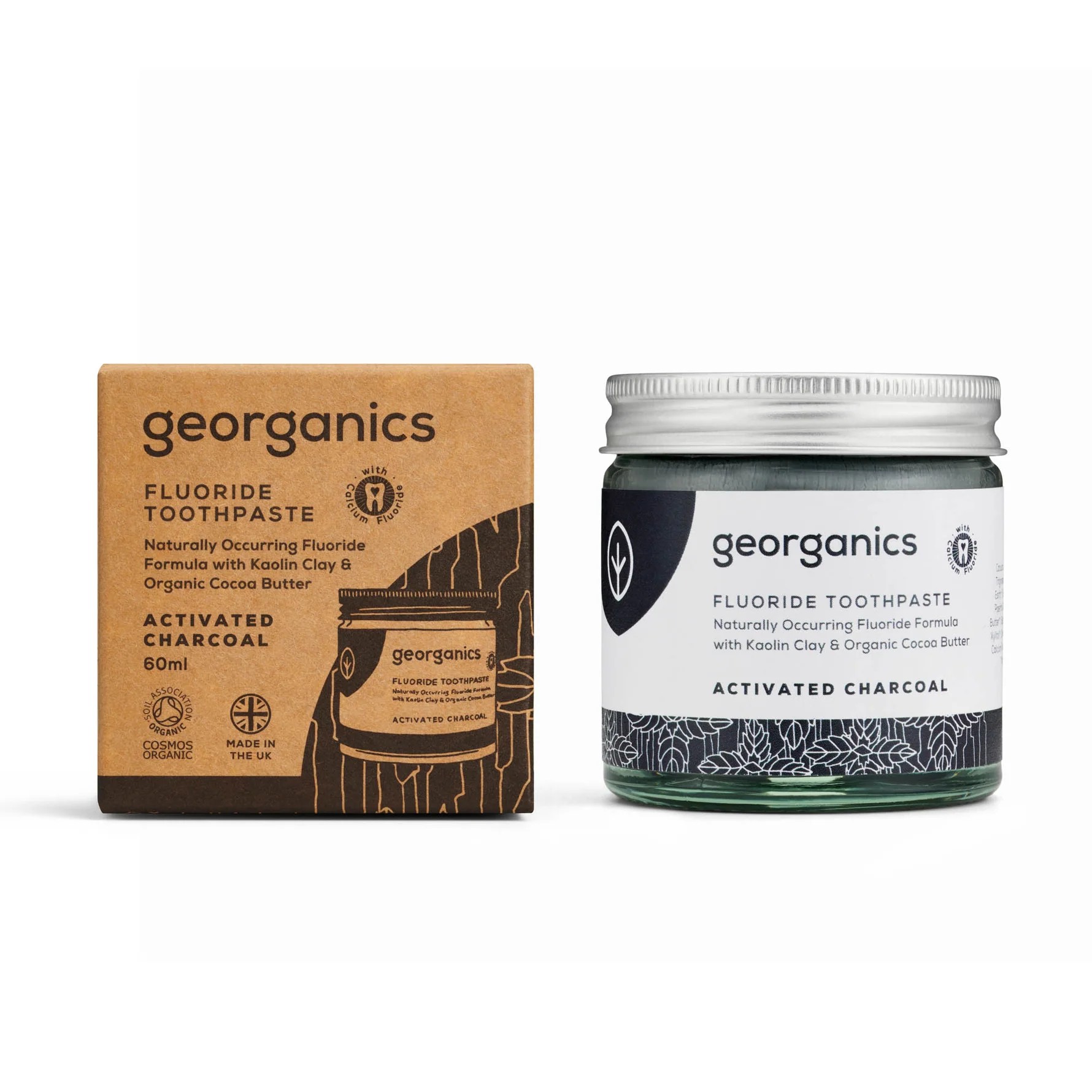 GEORGANICS Toothpaste with Fluoride Activated Charcoal 60ml