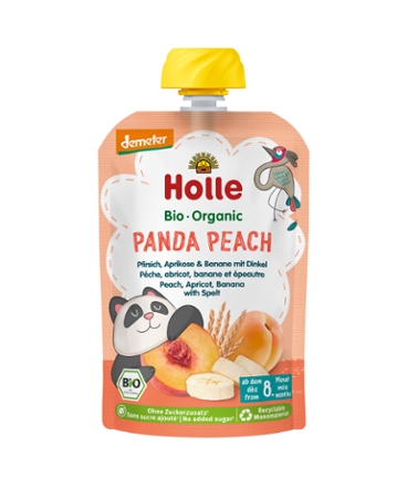 Panda Peach - Pouchy Pfirsich Aprikose Banane Dinkel 100g