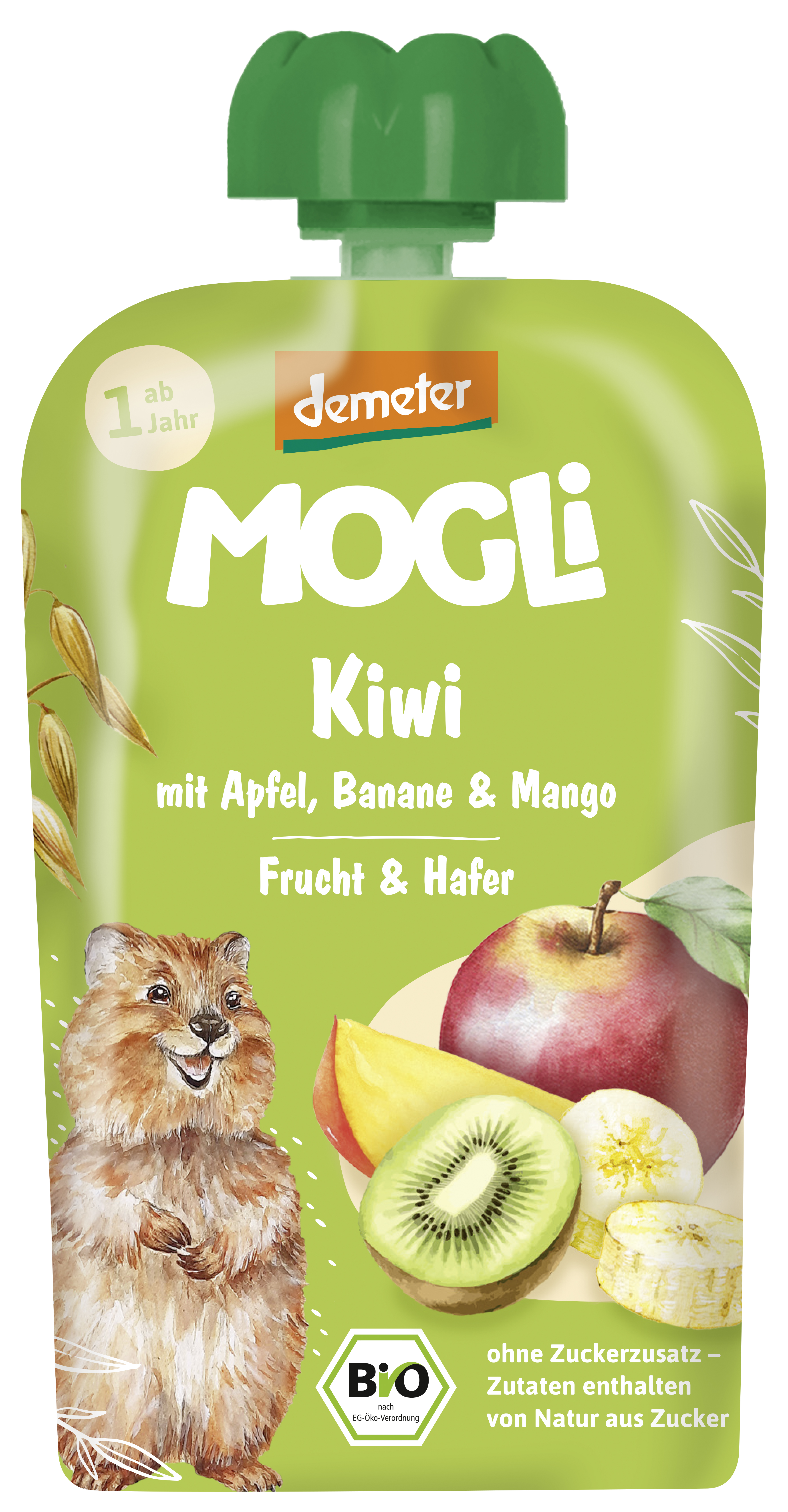Bio Quetschie Kiwi,Apfel,Banane,Mango&Hafer 100 g