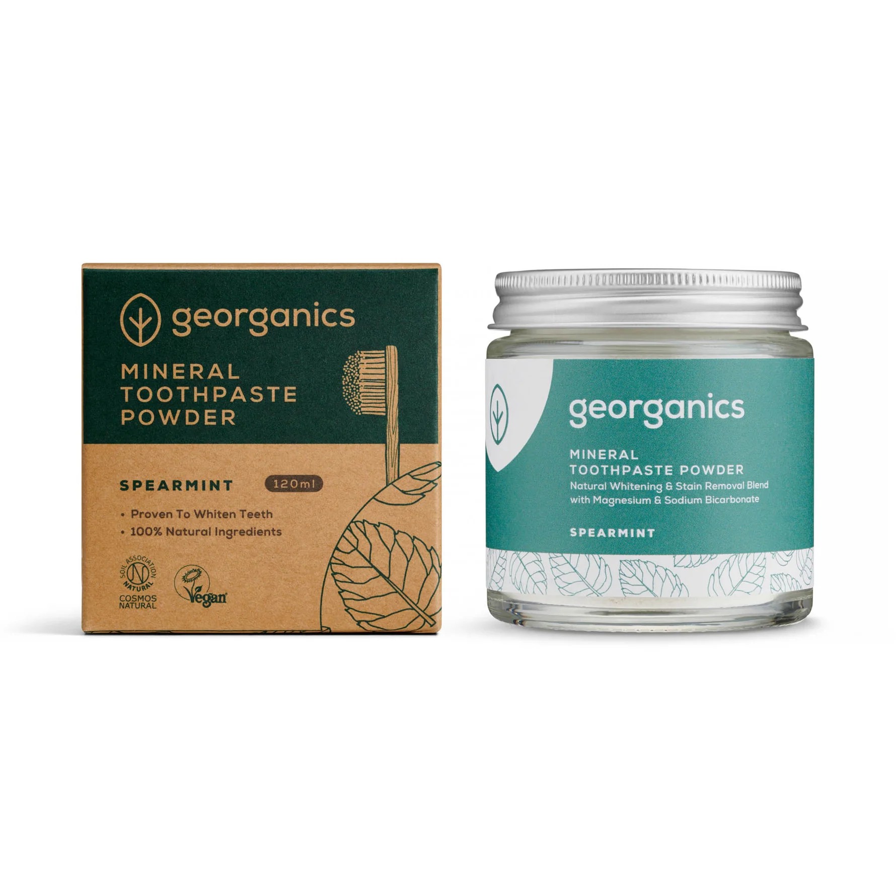 Georganics Toothbrush Powder Spearmint 60ml
