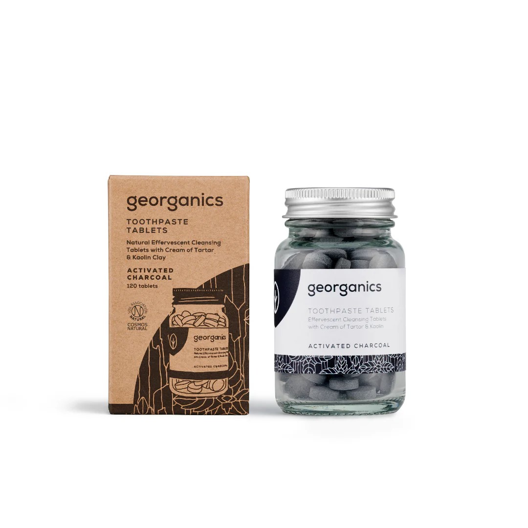 GEORGANICS Toothbrush tablets activated carbon 120tabs