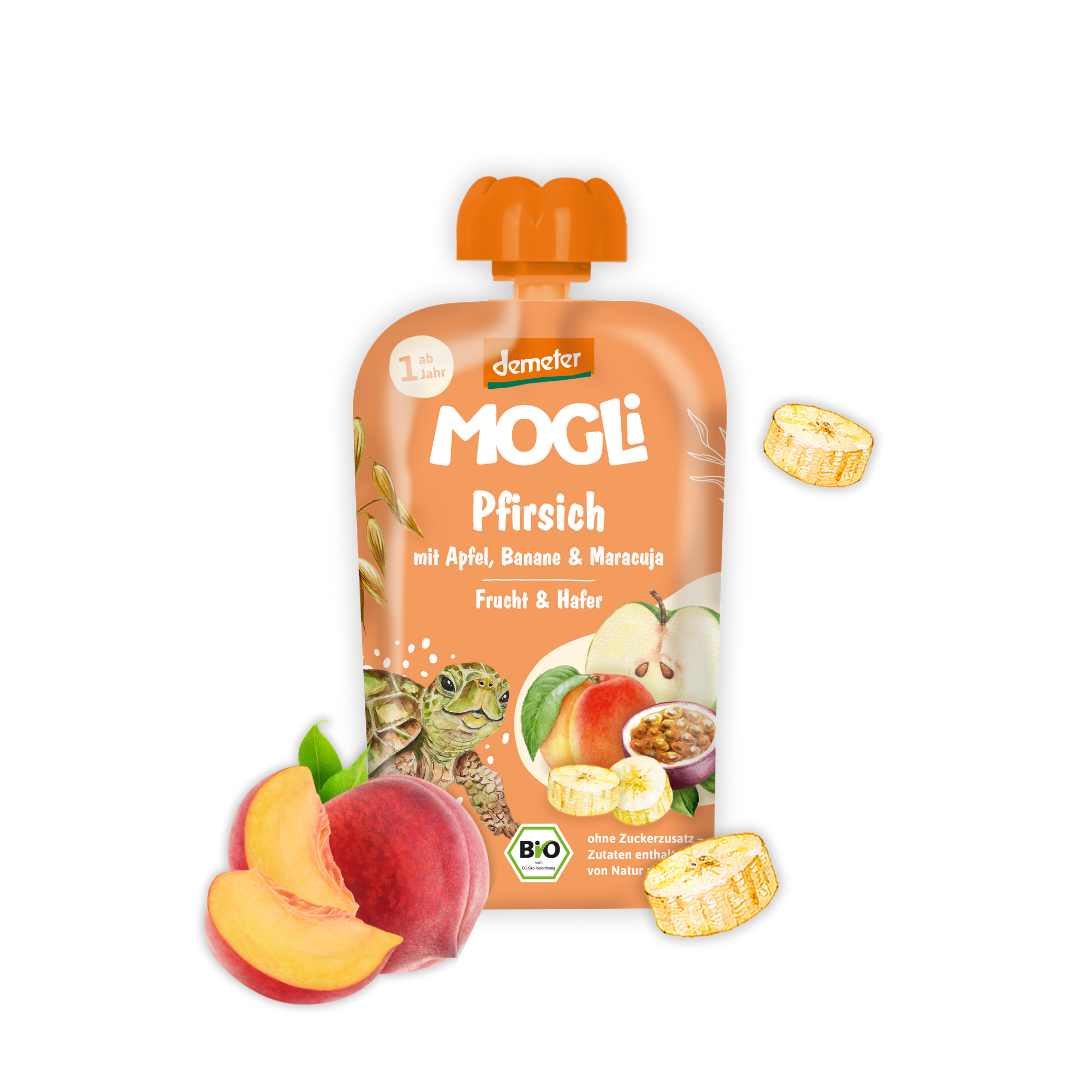 Organic squeezable peach, apple, banana, passion fruit & oat 100g VEGAN