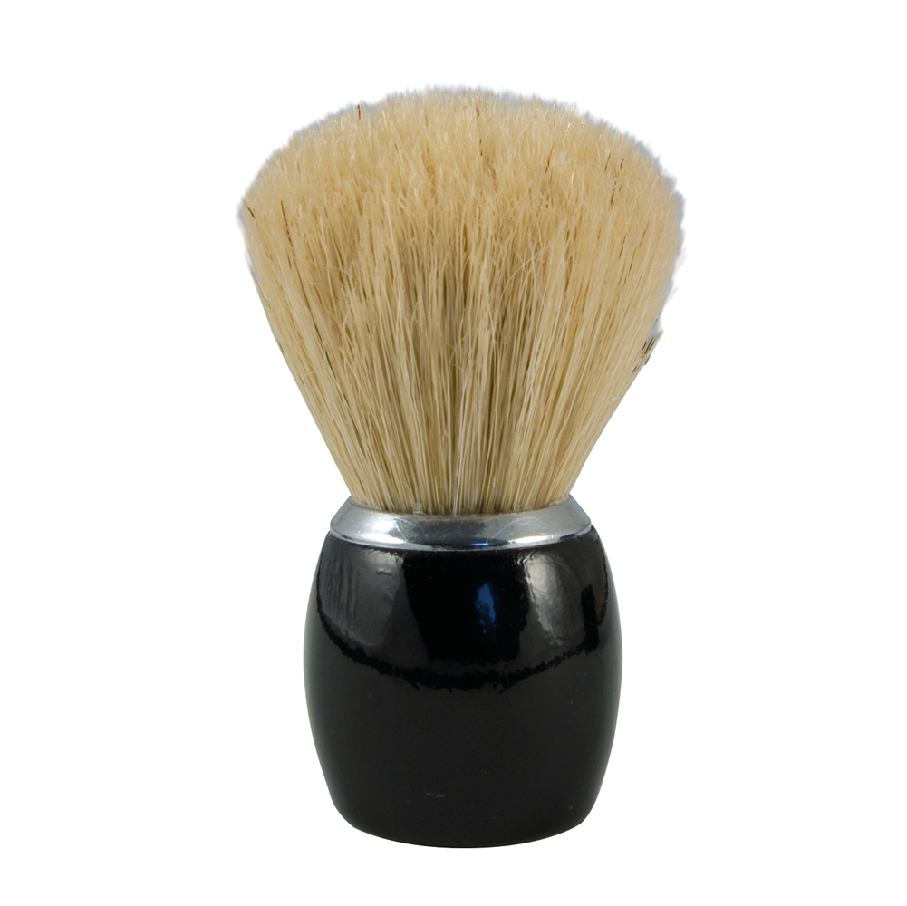Shaving brush wild boar bristle wood black 1 pc