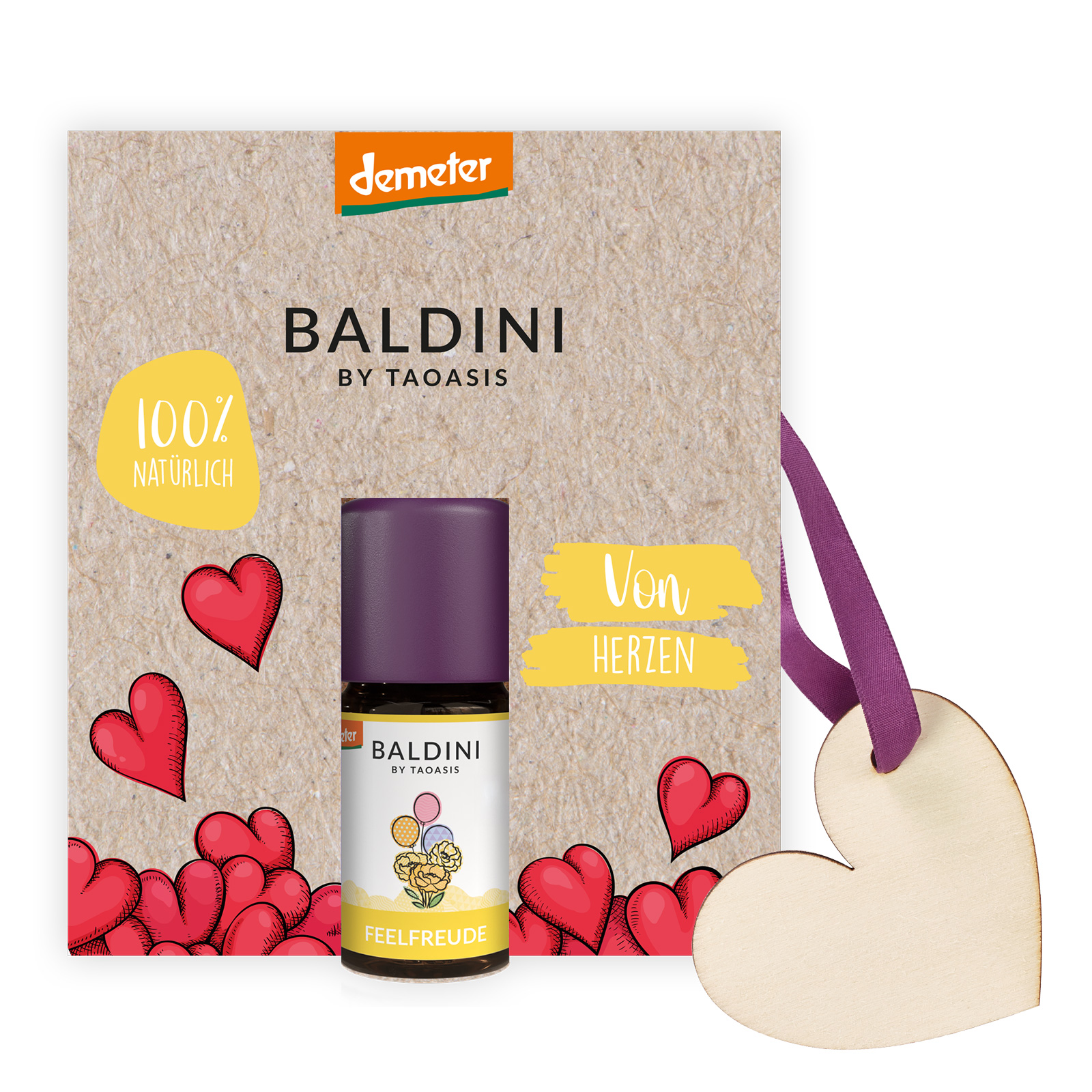From the Heart Mini Fragrance Set with Wooden Heart 5 ml