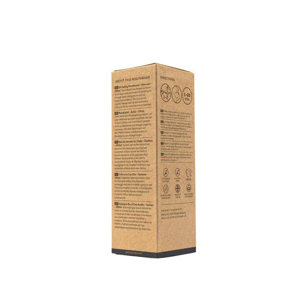 GEORGANICS Mouthwash Oil Activated Charcoal 100ml