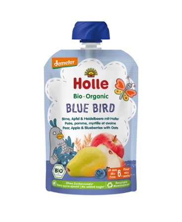 Blue Bird - Pouchy Pear, Apple & Blueberry with Oats, 100g