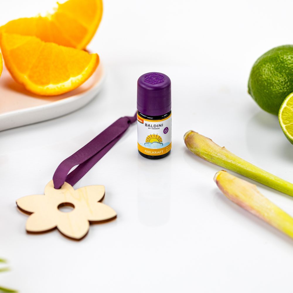 Get Well Soon Mini Fragrance Set with Wooden Flower 5 ml