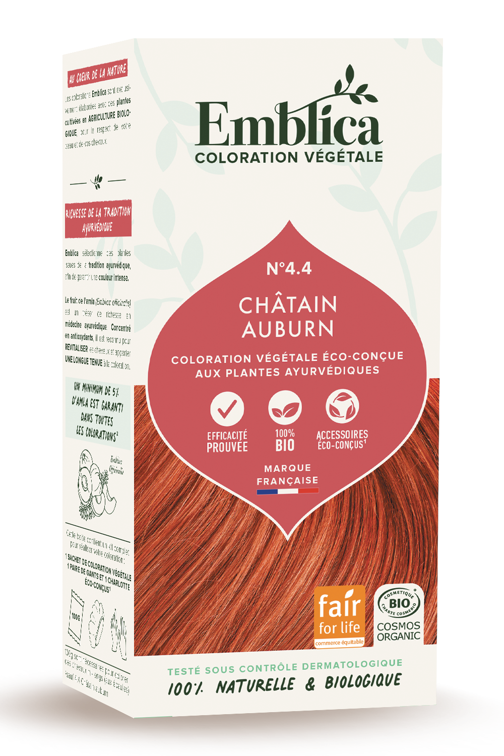 Herbal Hair Color 4.4 Warm Chestnut Brown 100g