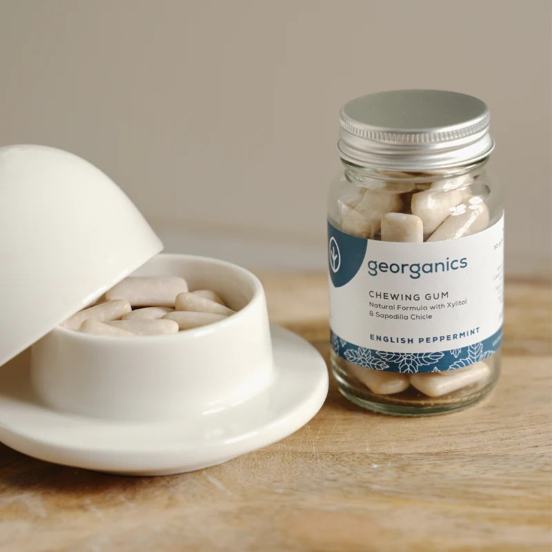 GEORGANICS Chewing Gum Peppermint, Refill 140gums