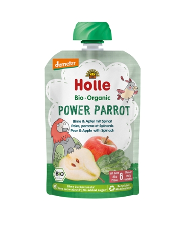 Power Parrot - Pouchy Pear with Apple & Spinach, 100g