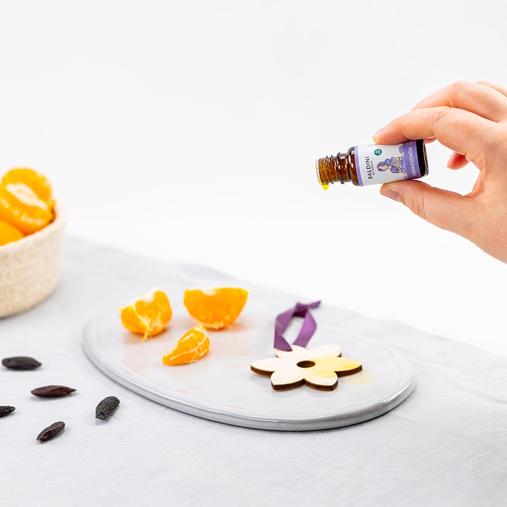 Thank you mini fragrance set with wooden flower 10 ml