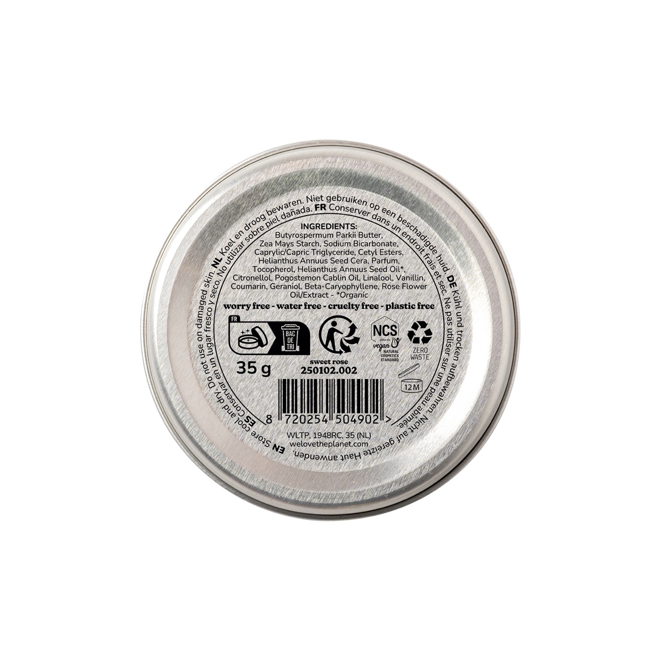 Deodorant Creme Sweet Rose VEGAN,35g