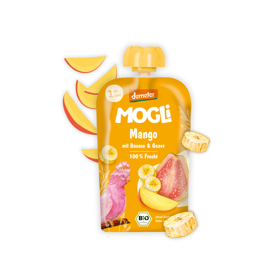 Organic Mango Guava Squeezable Pouch 100g VEGAN