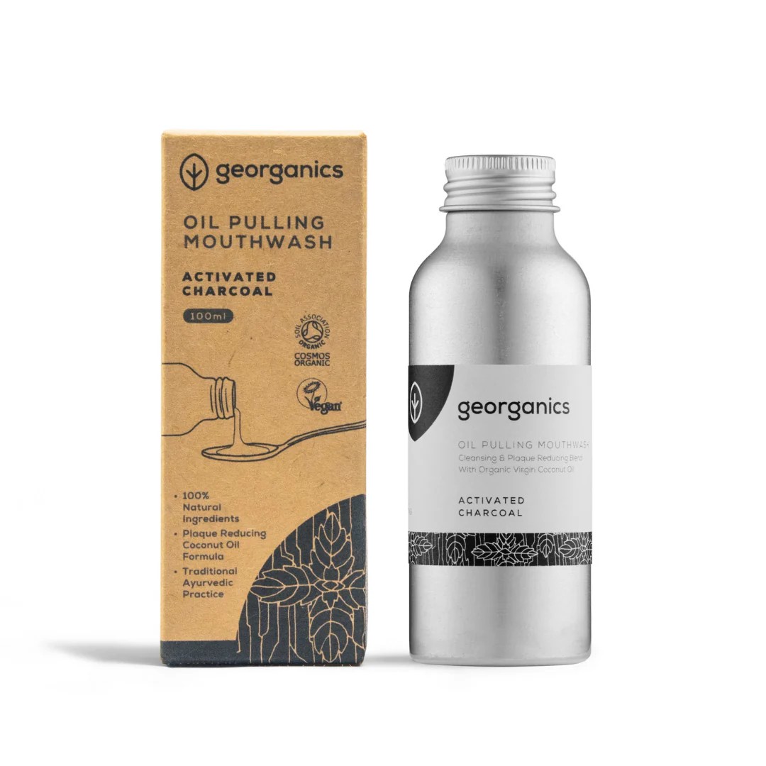 GEORGANICS Mouthwash Oil Activated Charcoal 100ml