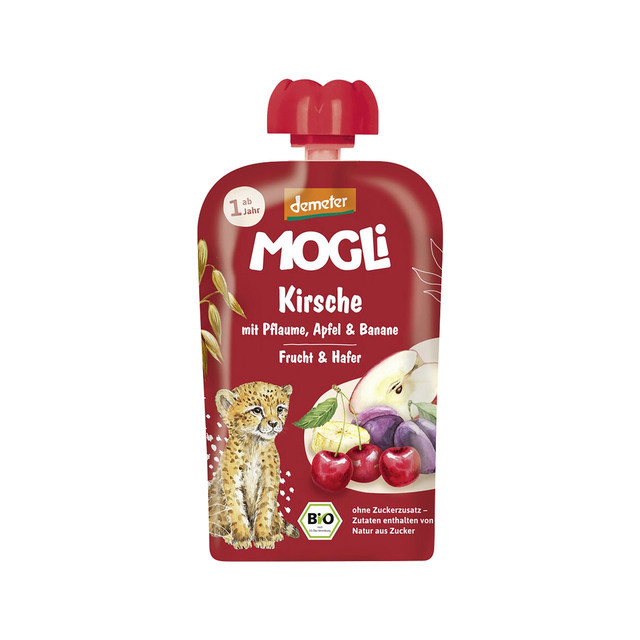Organic Pouch Cherry, Apple, Banana & Oat 100g VEGAN