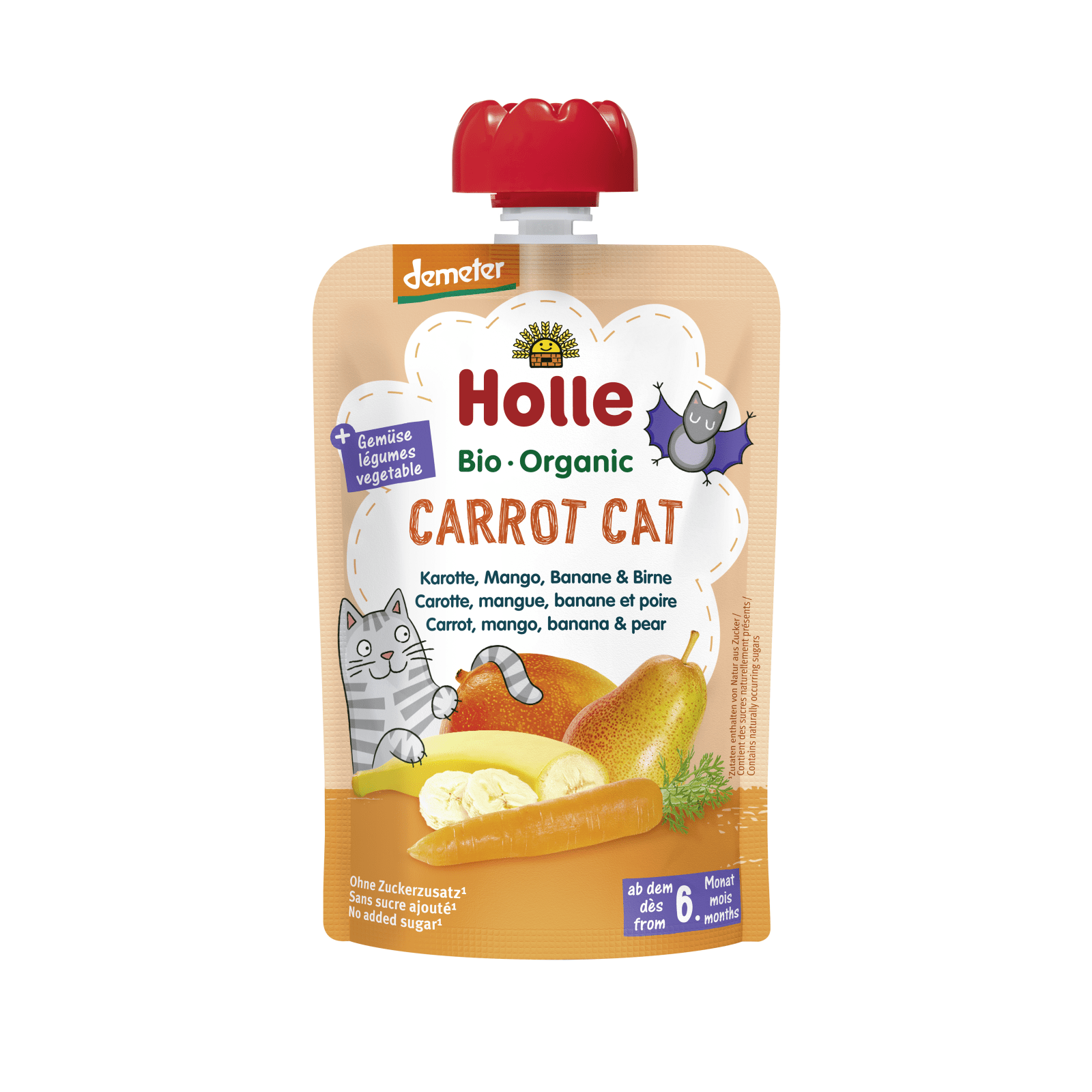 Carrot Cat - Pouchy carrot, mango, banana & pear, 100g