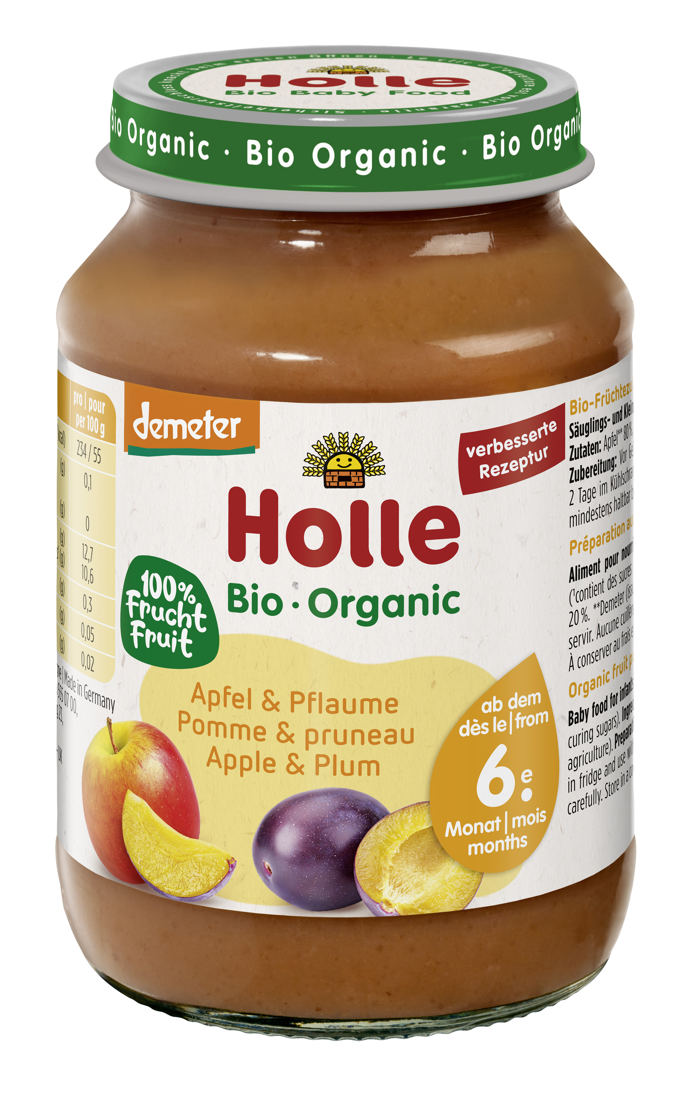 Apfel & Pflaume Gläschen, 190 g