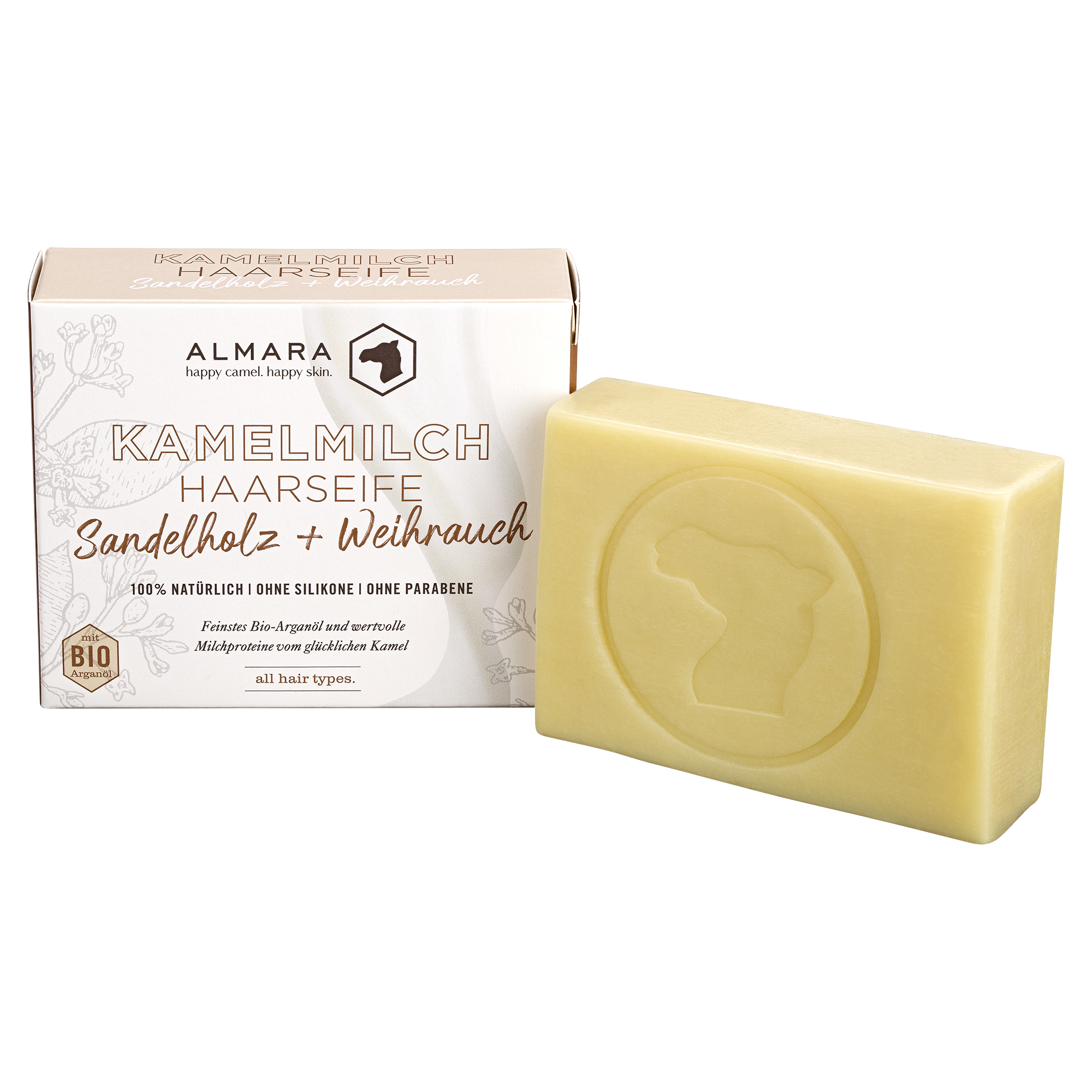 Camel milk hair washing soap sandalwood & frankincense 100g
