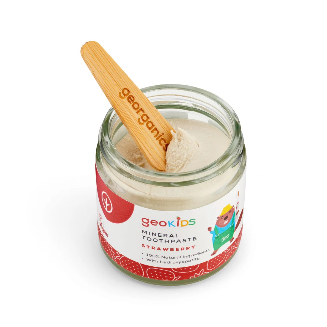 Georganics KIDS toothpaste GeoKids, Strawberry, WITHOUT Fluoride 60ml