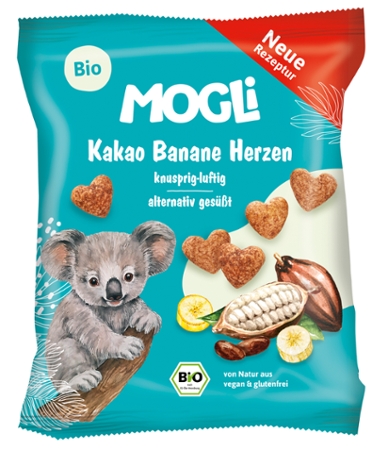 Bio Kakao Bananen Herzen 30g