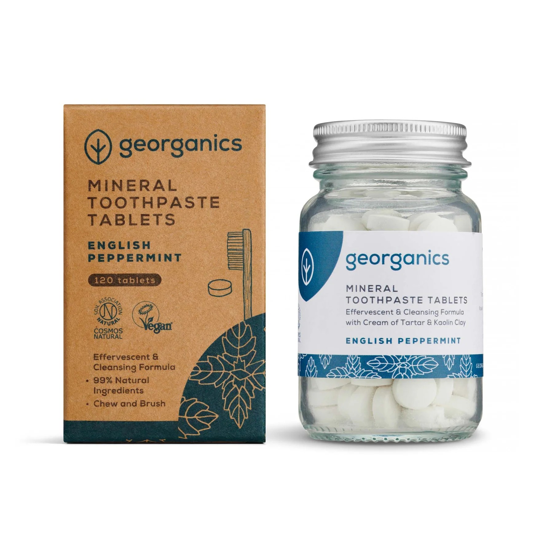 GEORGANICS Toothpaste Tablets Peppermint 120tabs