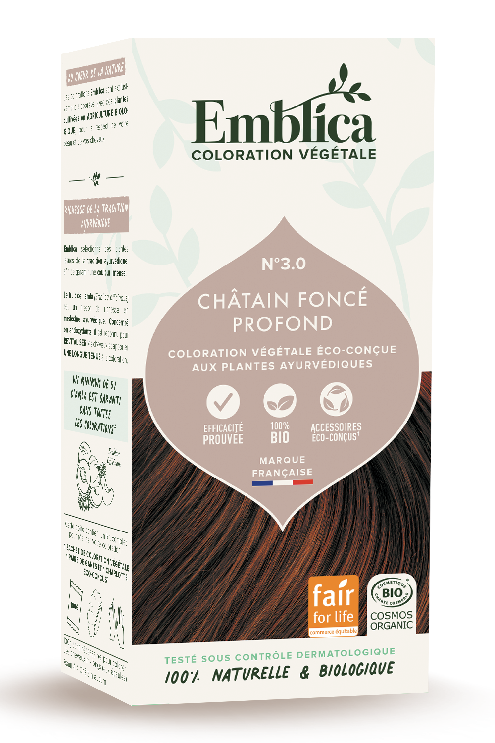 Herbal Hair Color 3.0 Deep Dark Chestnut Brown 100g