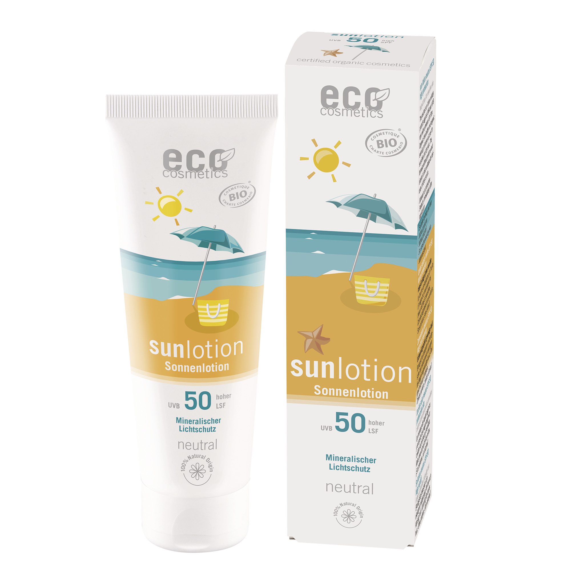 ECO sun lotion neutral, unscented SPF 50 125 ml