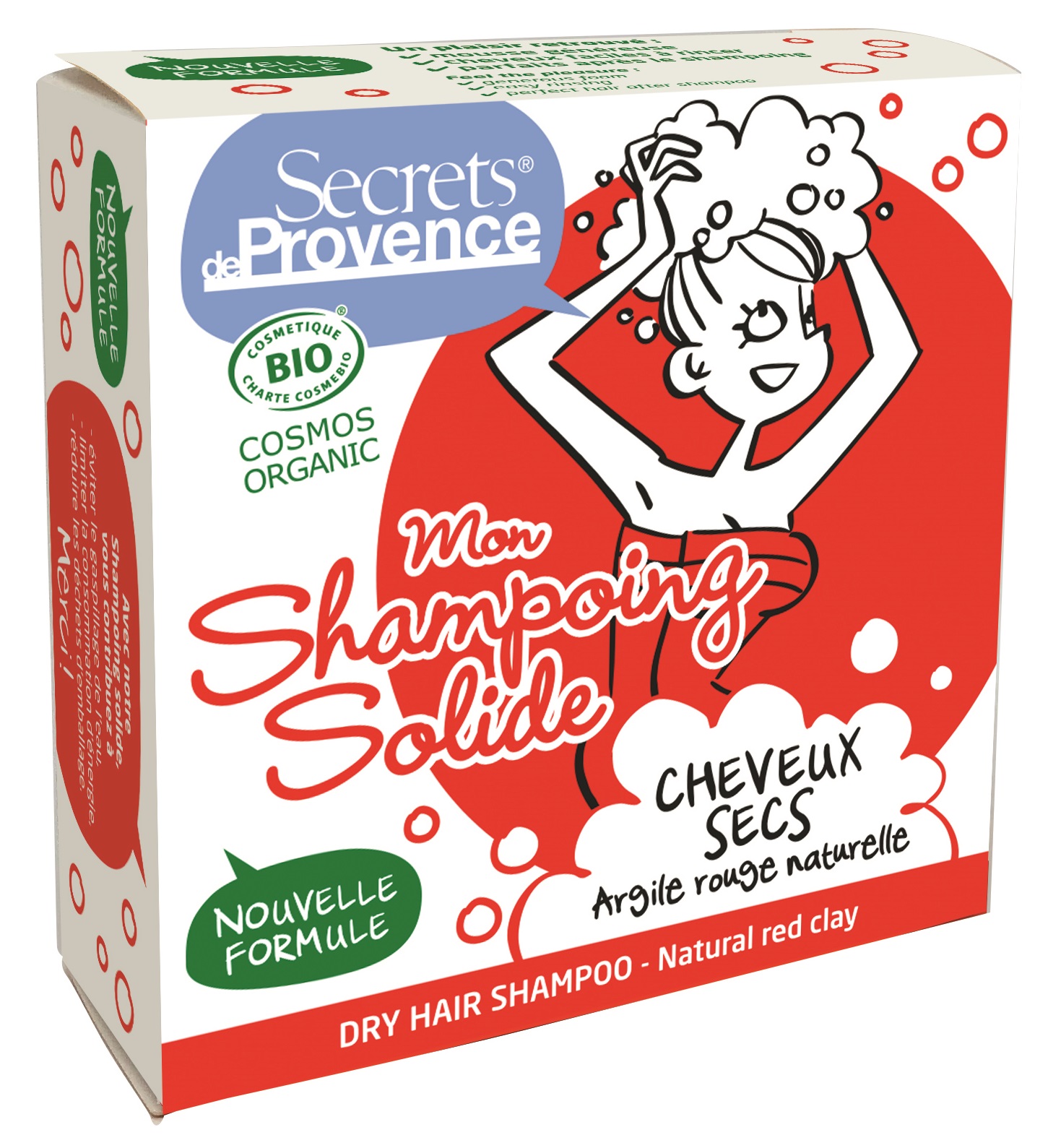 Festes Shampoo ROT - trockenes Haar 85 g NEU