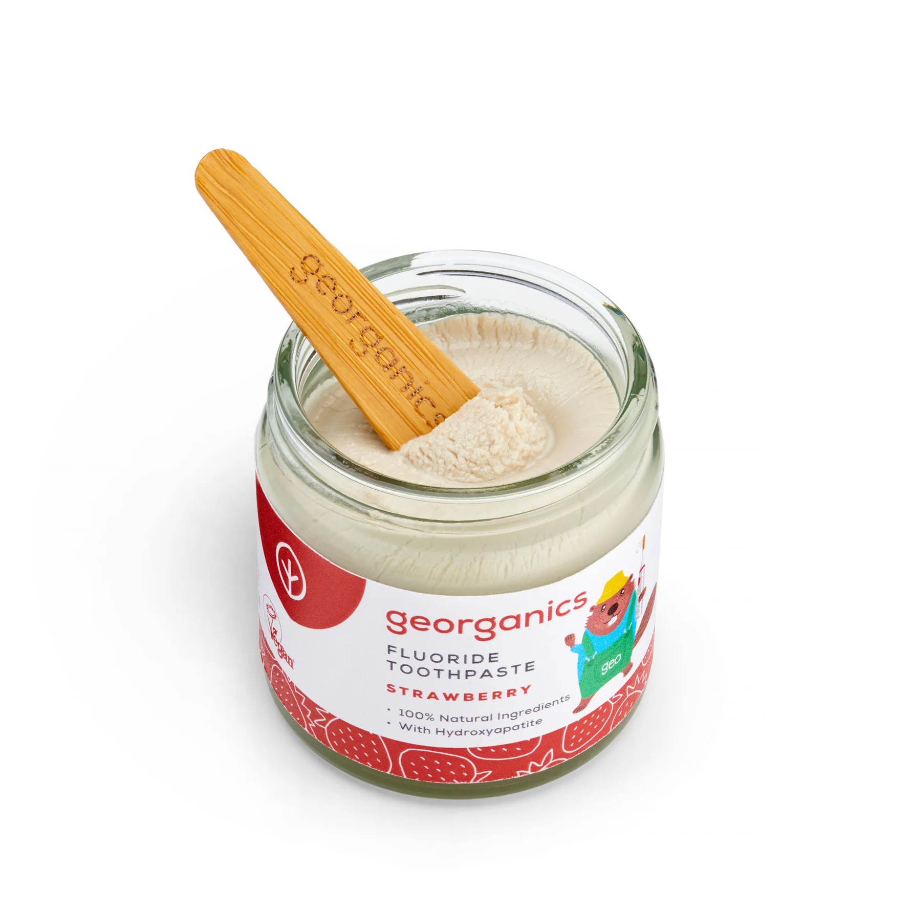 GEORGANICS GeoKids Toothpaste with FLUORINE, Strawberry 60ml