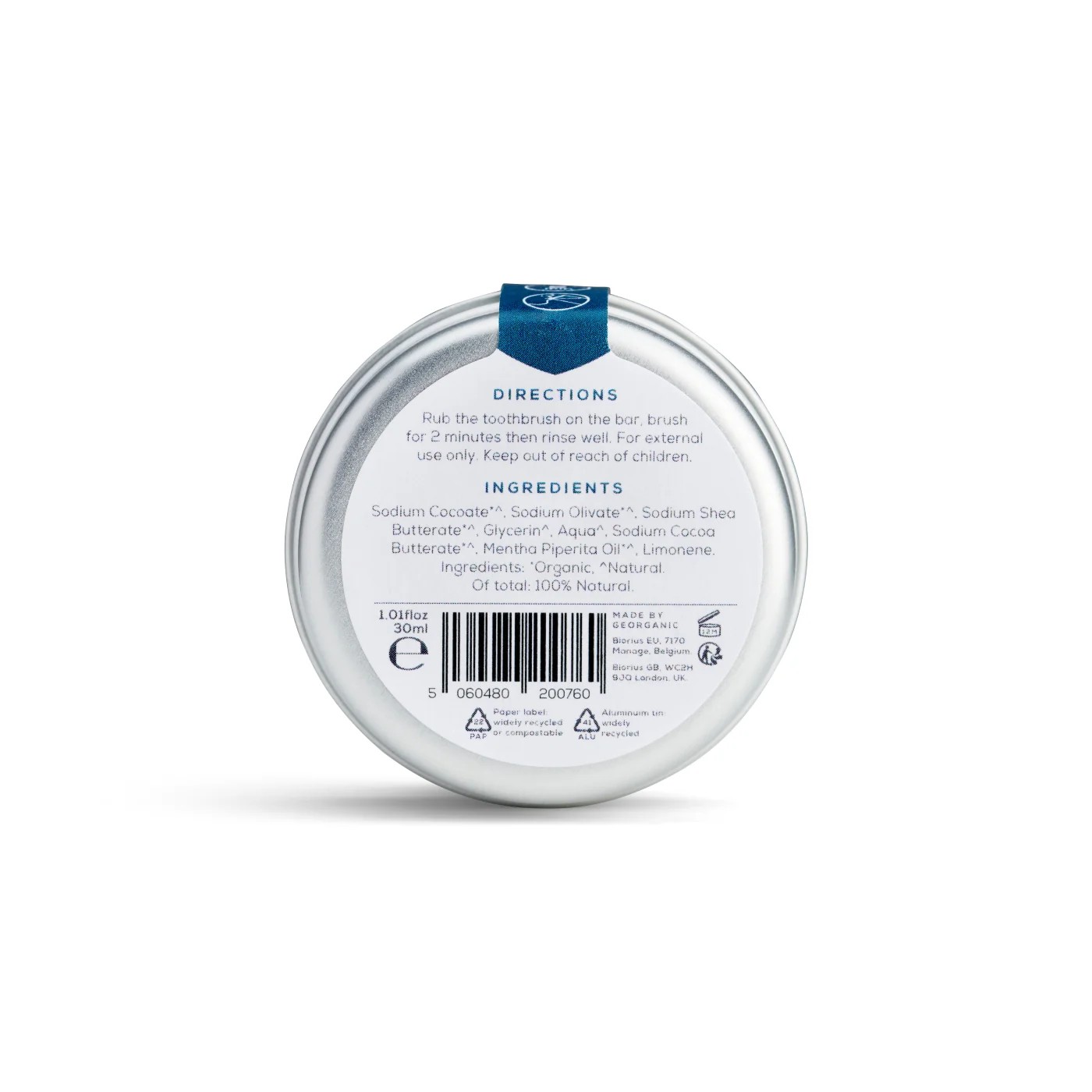 GEORGANICS Zahnseife Pfefferminz, 30ml