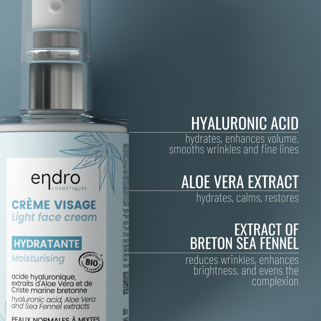 ENDRO Moisturizing Cream, Normal to Combination Skin, 50ml
