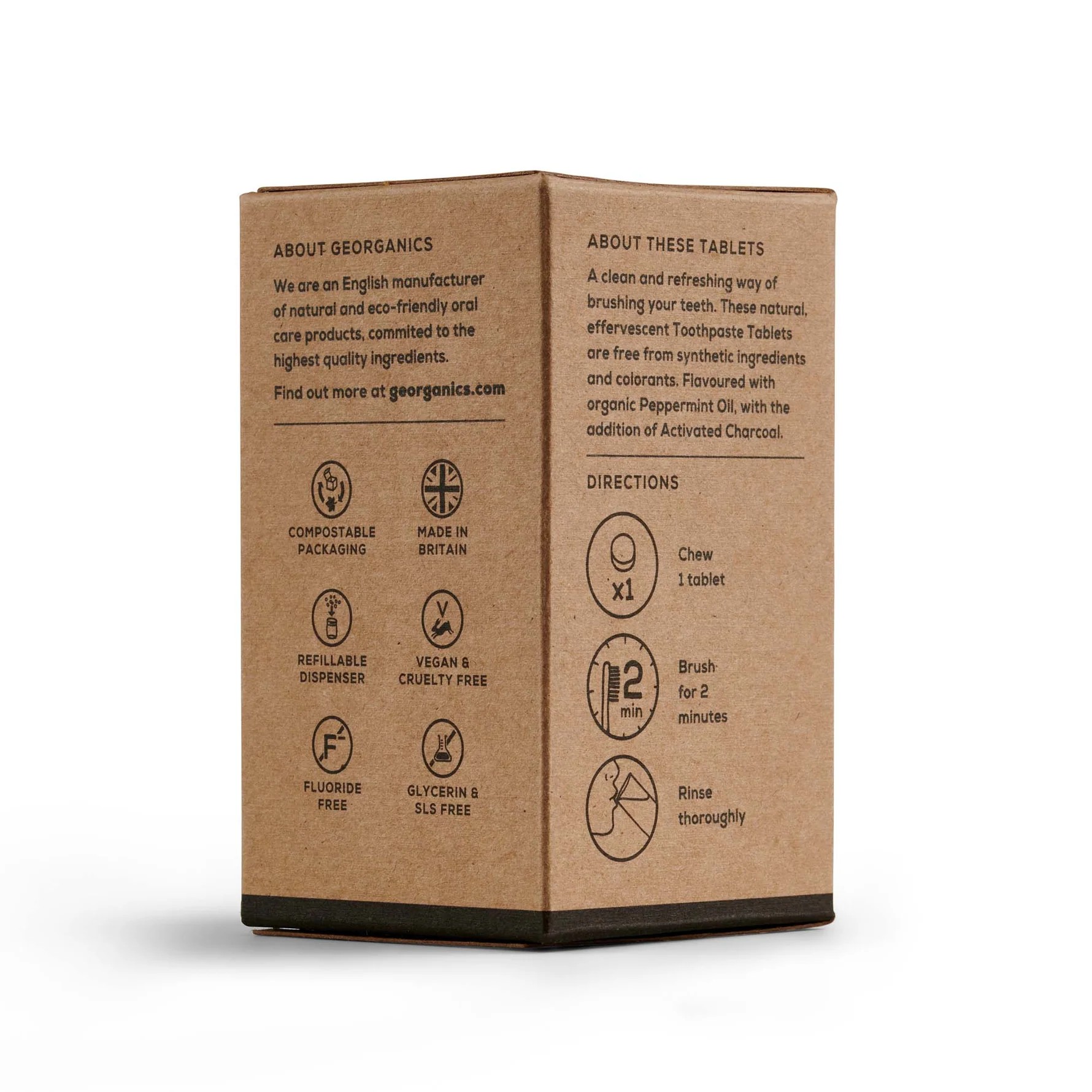 GEORGANICS Zahnputztabletten Aktivkohle 120tabs GEORGANICS Zahnputztabletten Aktivkohle 120tabs