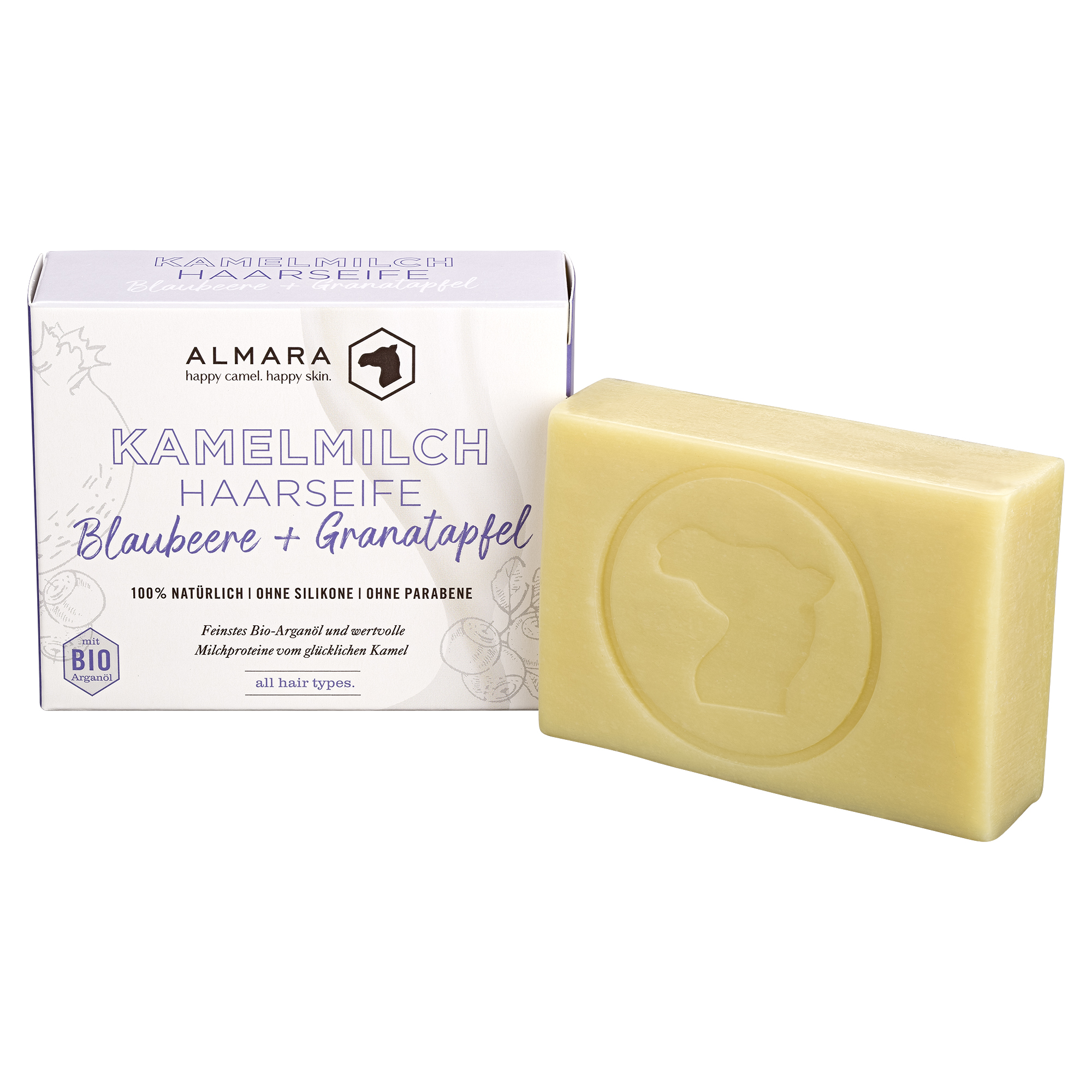 Camel Milk Hair Washing Soap Blueberry & Pomegranate 100g