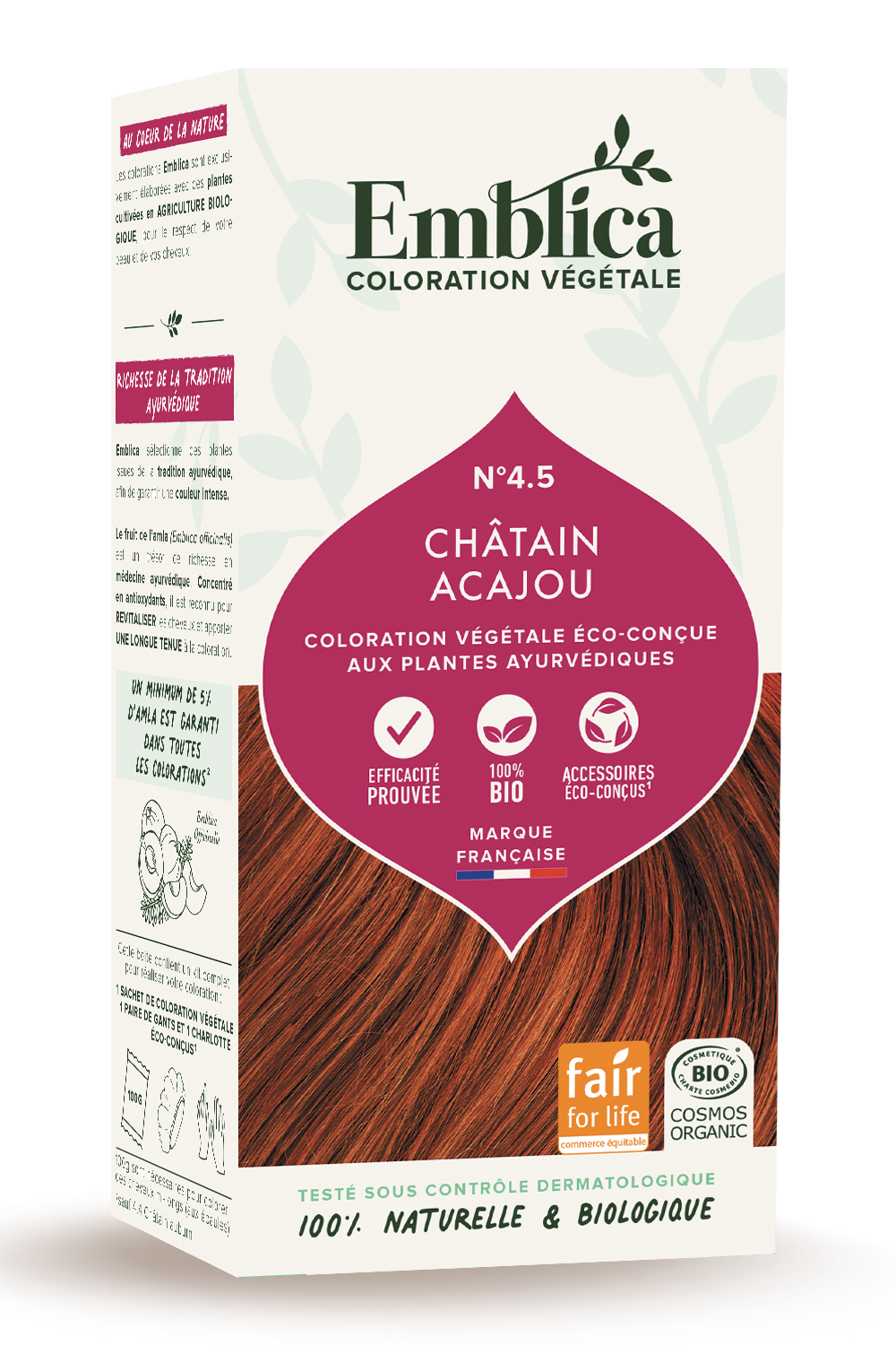 Herbal Hair Color 4.5 Mahogany Brown 100g