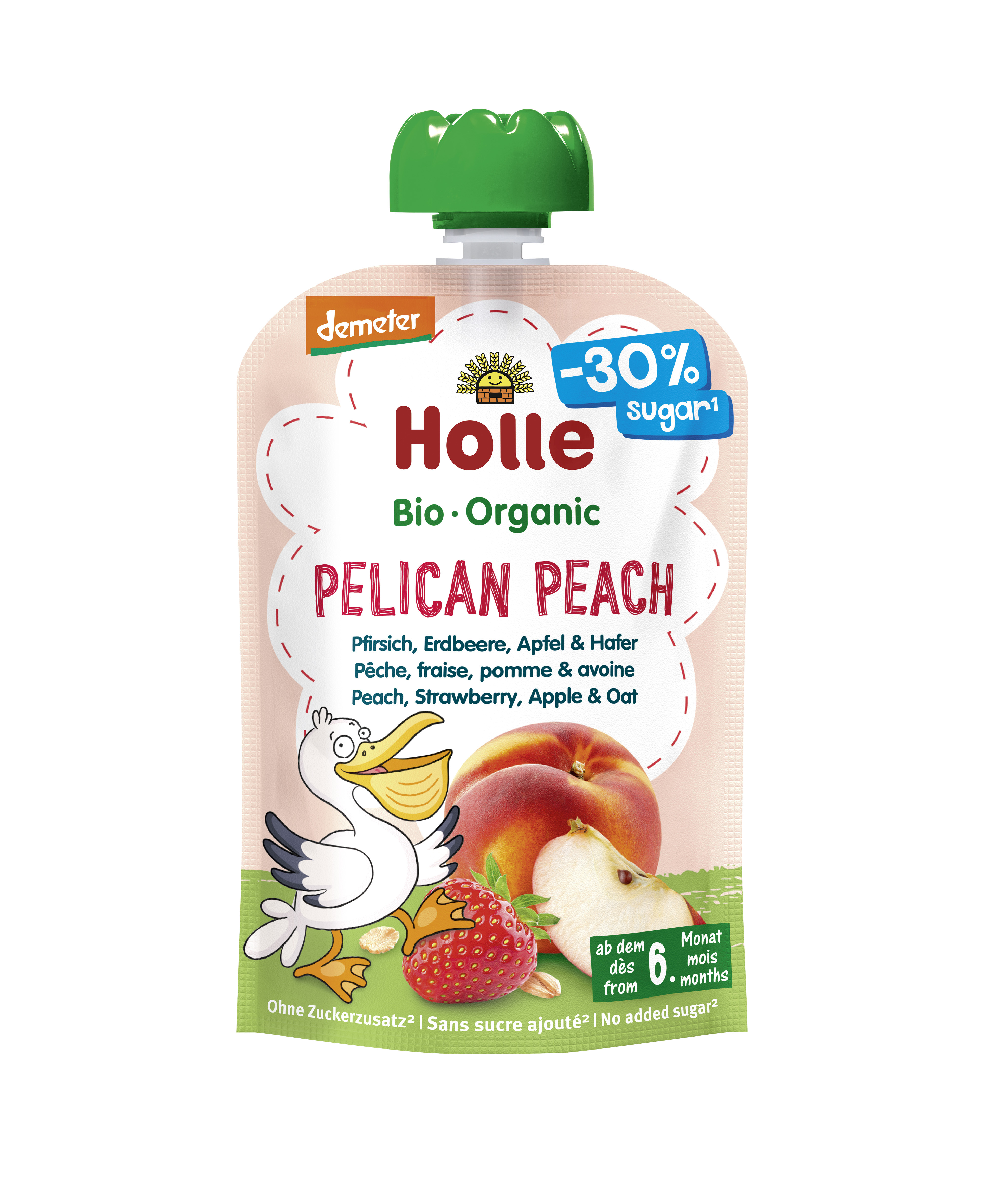 Pelican Peach – Peach, Strawberry, Apple and Oats 100g